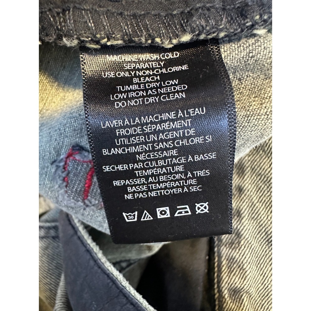 BDG Cowgirl Jean Green Acid Wash Distressed Straight Leg Raw Hem Denim Size 25 - Picture 9 of 14